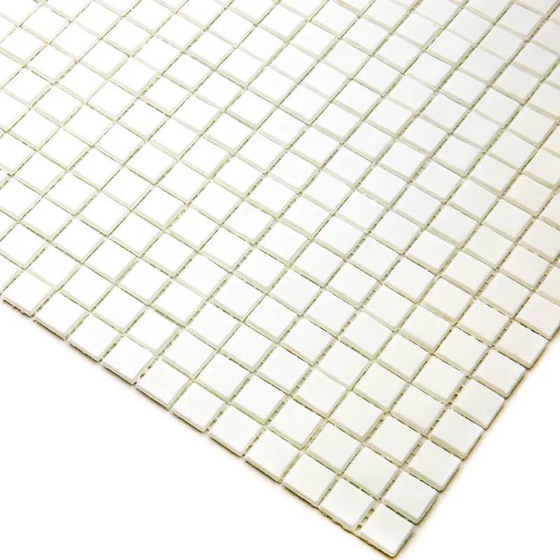Baby Powder White 12x12 Glossy Uniform Square Glass Mosaic Tile (20 pack, 18.69 sq ft/case) by Apollo Tile