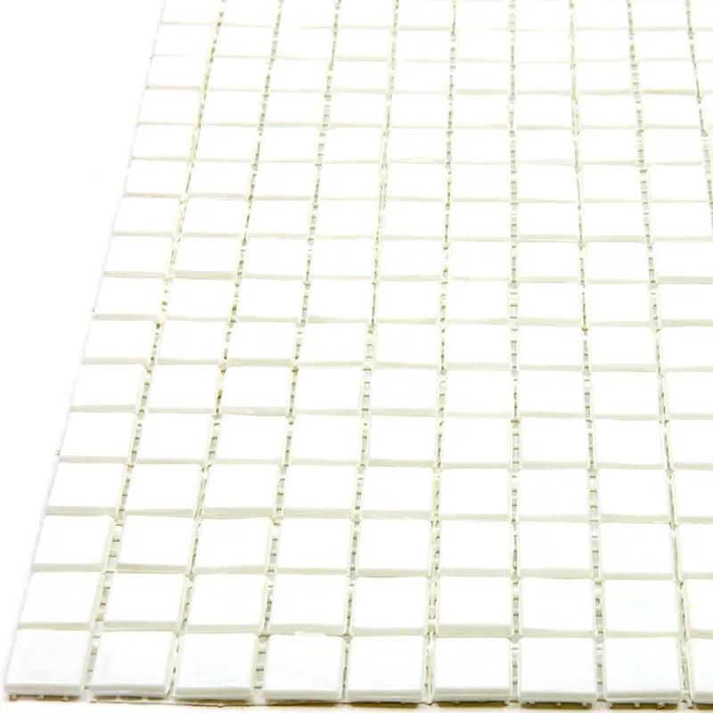 Baby Powder White 12x12 Glossy Uniform Square Glass Mosaic Tile (20 pack, 18.69 sq ft/case) by Apollo Tile