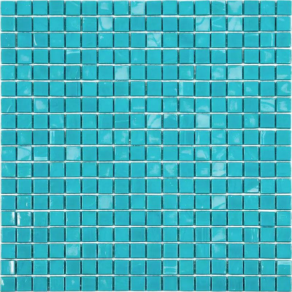 Turqouise Green 12x12 Glossy Uniform Square Glass Mosaic Tile (20 pack, 18.69 sq ft/case)