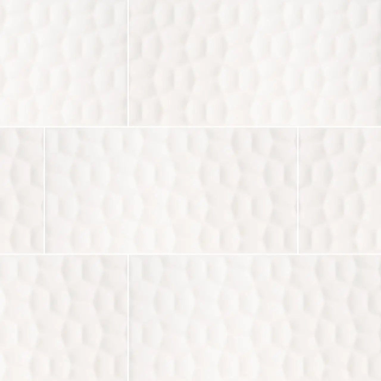 Adella Viso White 12x24 Satin Matte Ceramic Mosaics by MSI Surfaces