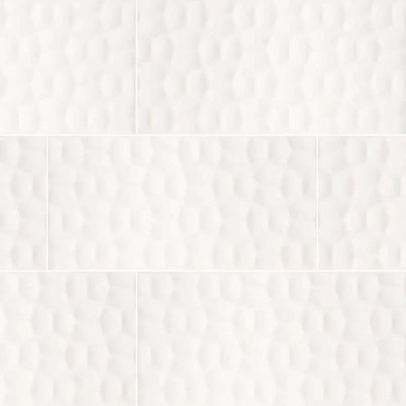 Adella Viso White 12x24 Satin Matte Ceramic Mosaics by MSI Surfaces