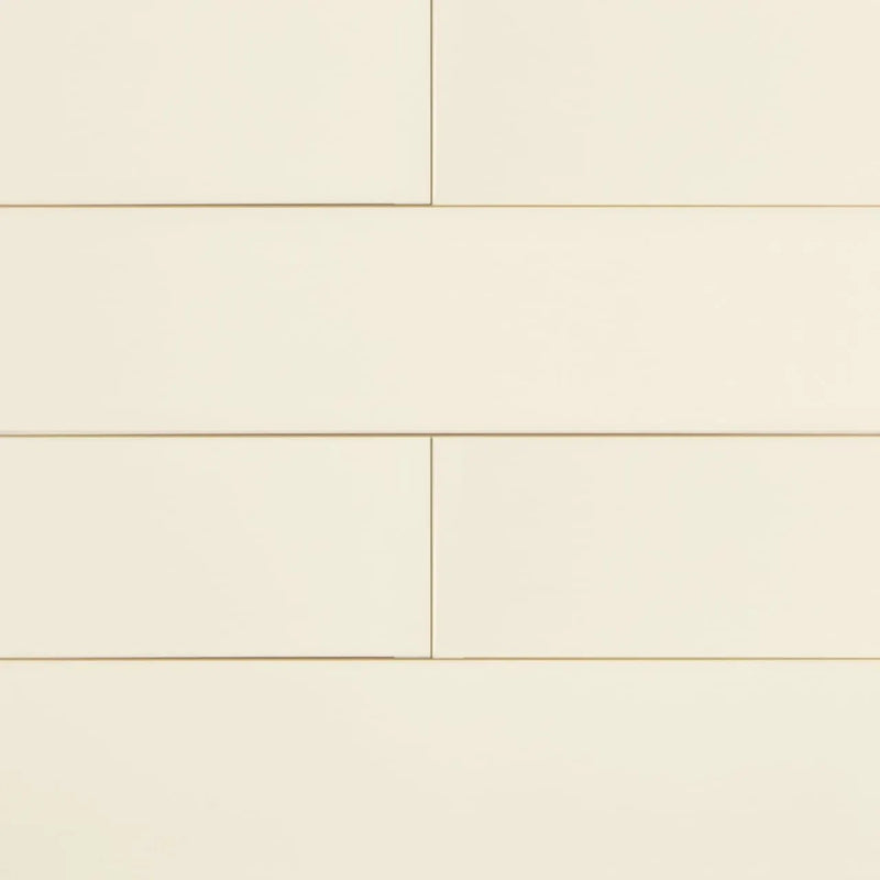 Almond Glossy Subway 4x16 Ceramic Mosaics close up