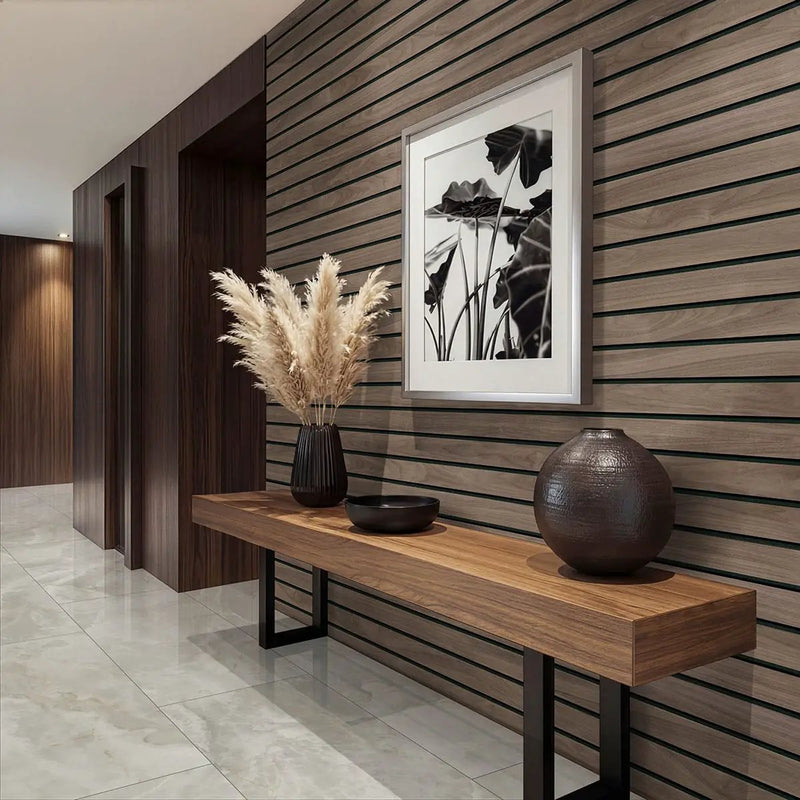Exotika Alura Polished Marble Look Porcelain Tiles 24x48 in a finished room
