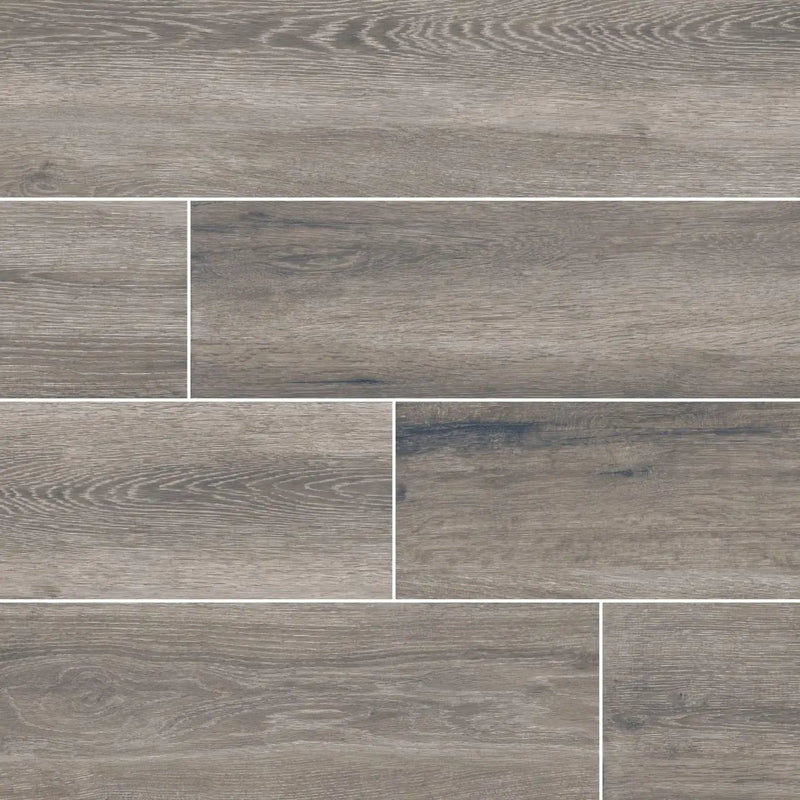 Antoni Gris Matte Wood Look Porcelain Tiles 6x36 close up