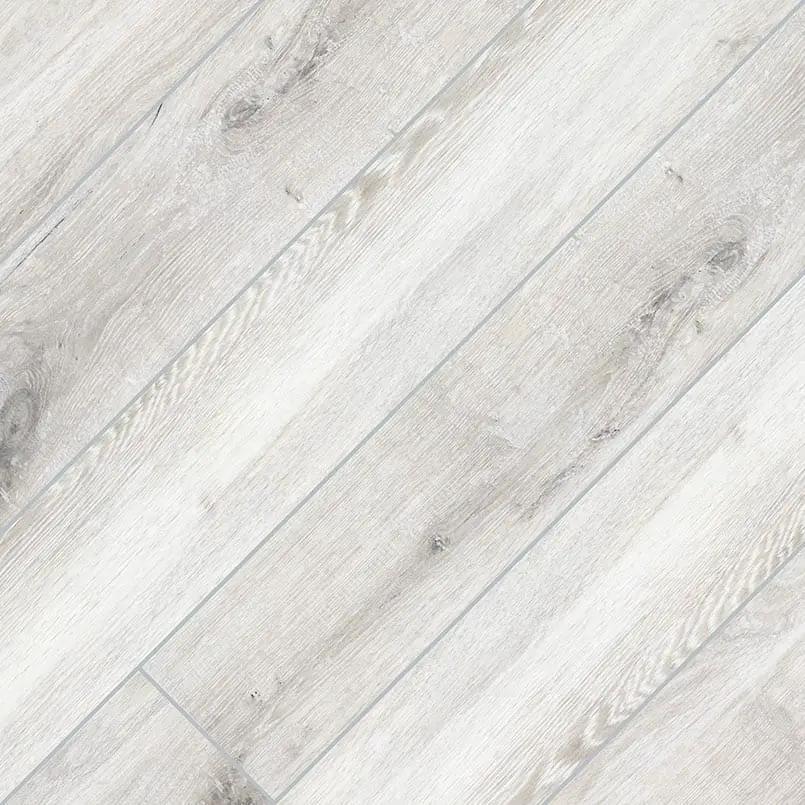 Antoni Platinum Matte Wood Look Porcelain Tiles 6x36 angled view