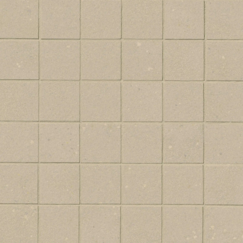 Architecta Greige Matte Porcelain Mosaics 2x2 close up