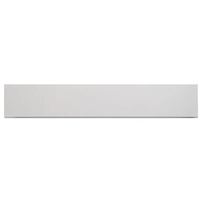 Aria Bianco Polished Bullnose Marble Look Porcelain Moldings 3x18 close up