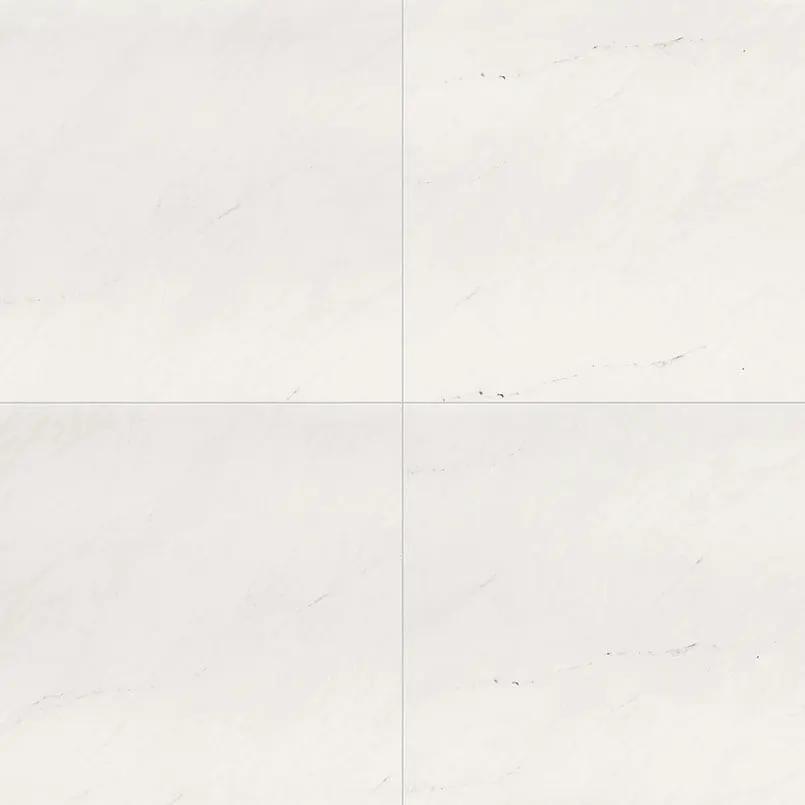 Aria Ice Polished Marble Look Porcelain Tiles 24x24 close up