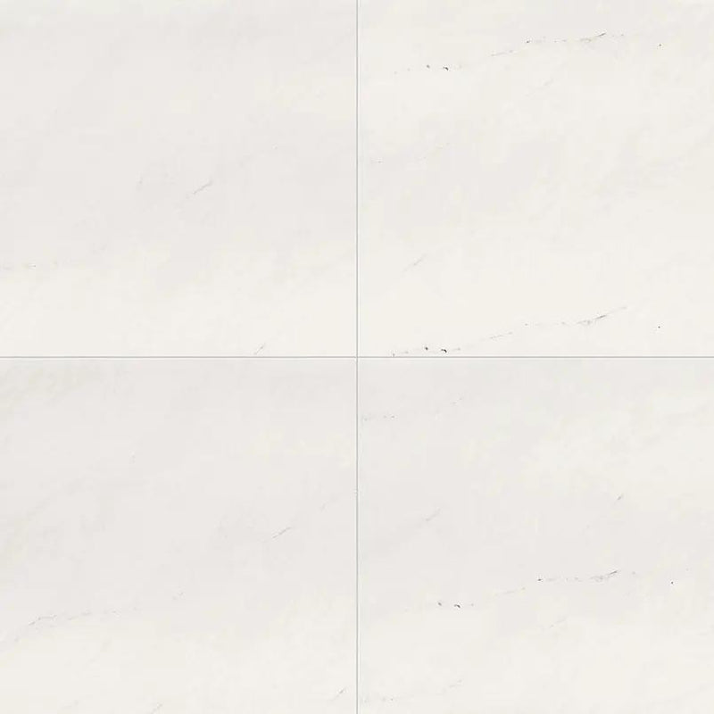 Aria Ice Polished Marble Look Porcelain Tiles 24x24 close up