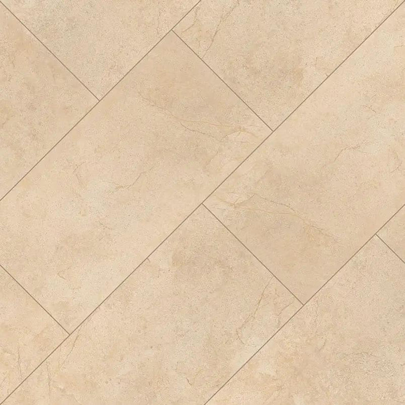 Aria Cremita Polished Marble Look Porcelain Tiles 24x24 angled view