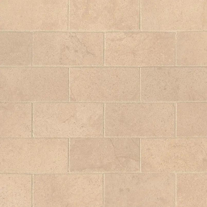 Aria Cremita Polished Marble Look Porcelain Mosaics 2x4 close up