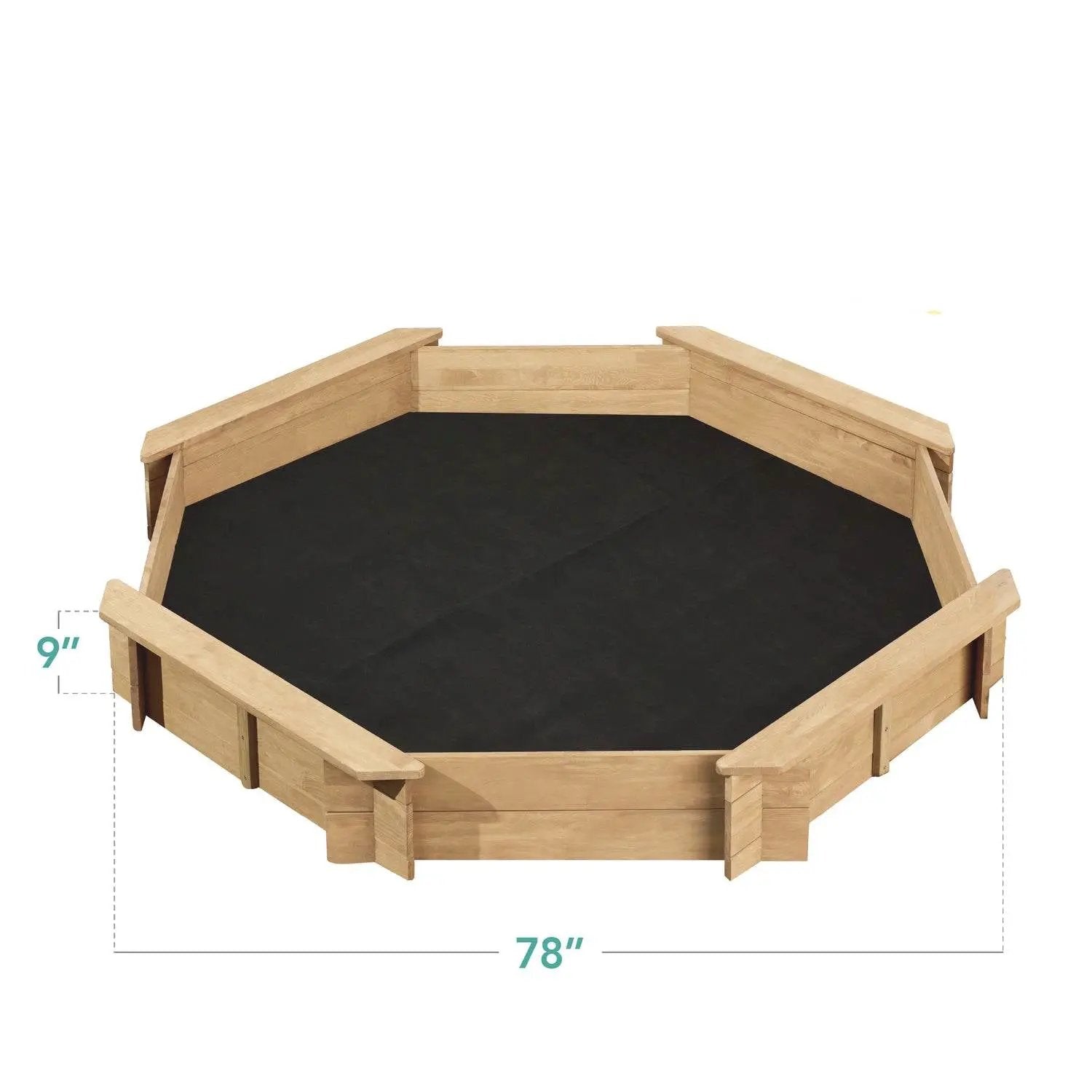 Outdoor Kid's Octagonal Sandbox in Natural Wood Finish by HomePacific