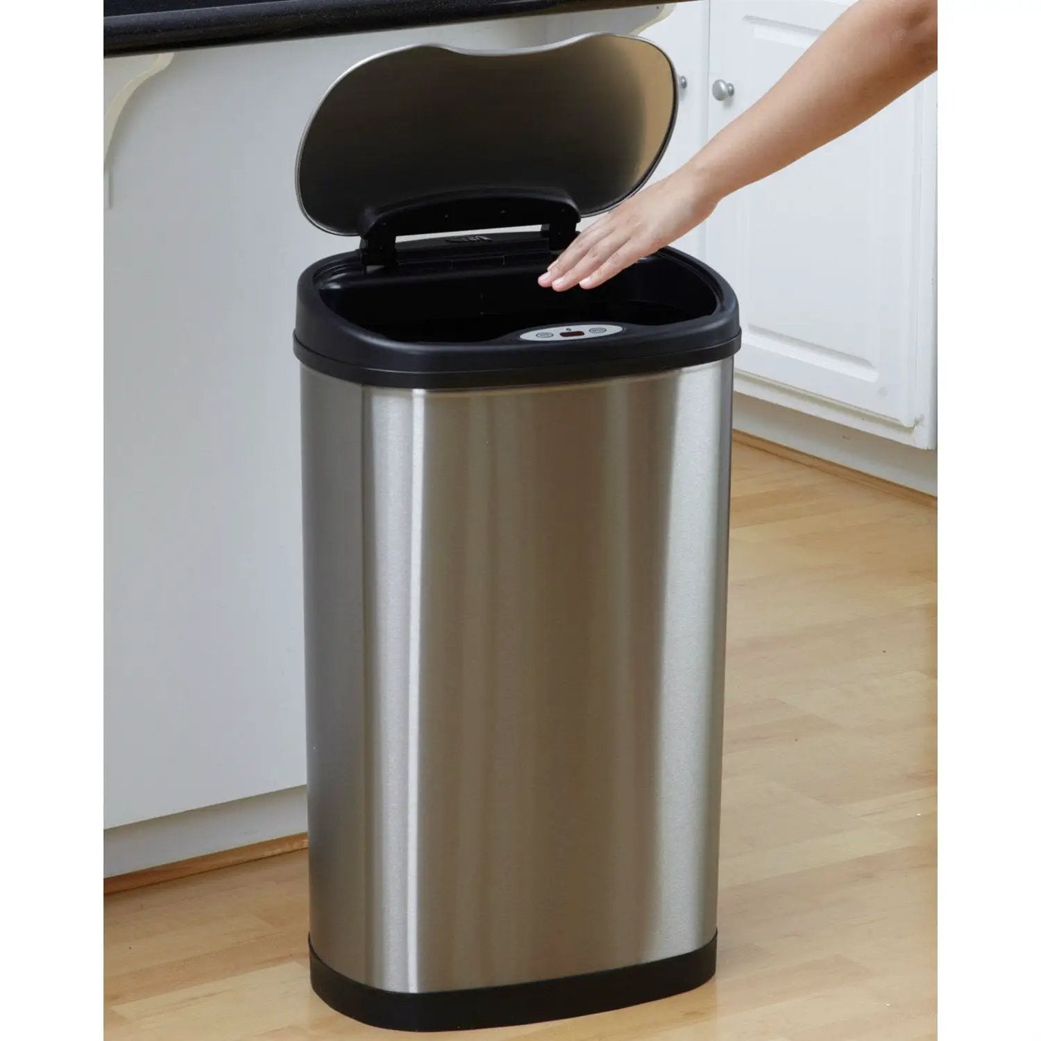 Stainless Steel 13 Gallon Touchless Kitchen Trash Can by HomePacific