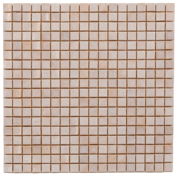 Shimmer Beige 12x12 Glossy Uniform Square Glass Mosaic Tile (20 pack, 18.69 sq ft/case)