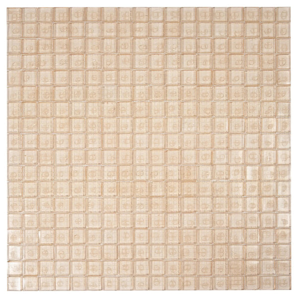 Light Fawn Beige 12x12 Glossy Uniform Square Glass Mosaic Tile (20 pack, 18.69 sq ft/case)