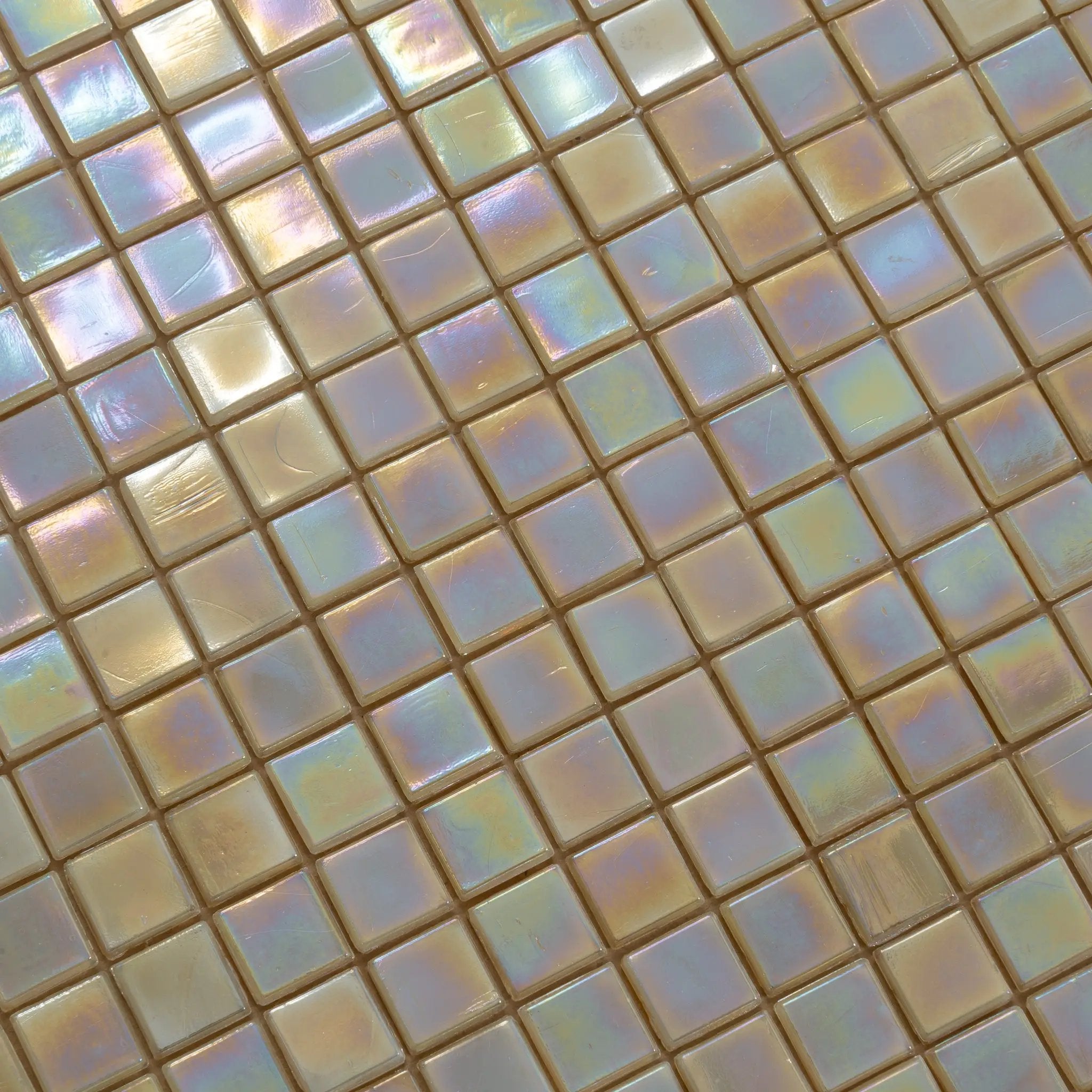 Ecru Beige 12x12 Glossy Uniform Square Glass Mosaic Tile (20 pack, 18.69 sq ft/case) by Apollo Tile