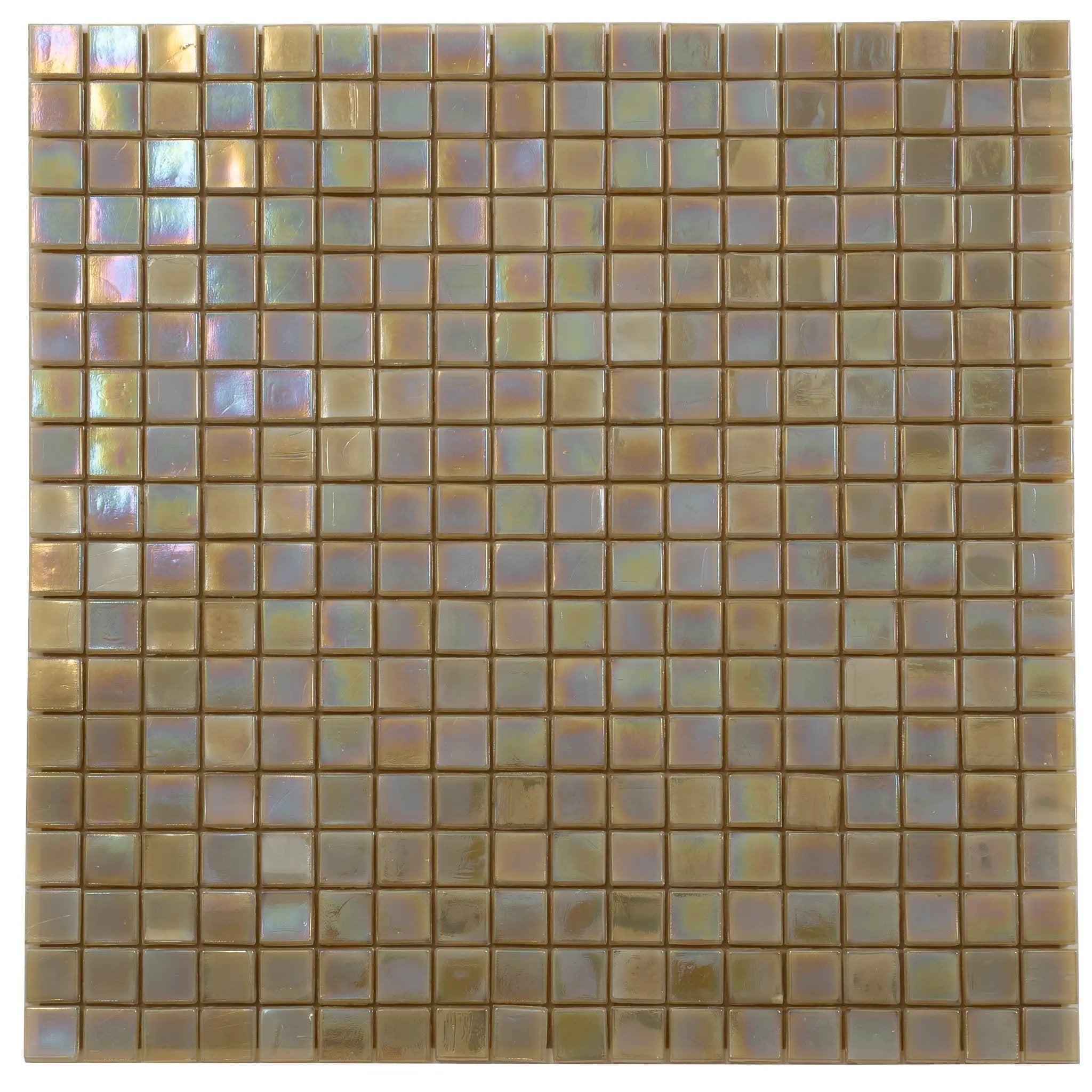 Ecru Beige 12x12 Glossy Uniform Square Glass Mosaic Tile (20 pack, 18.69 sq ft/case) by Apollo Tile