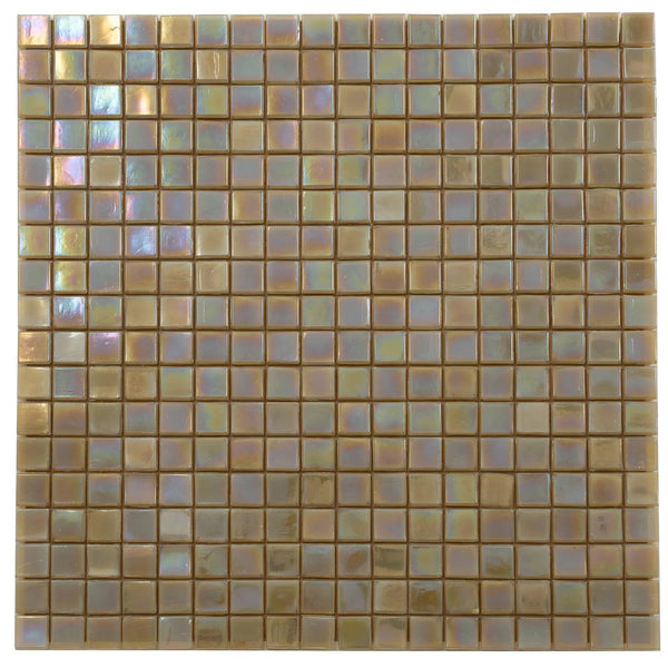 Ecru Beige 12x12 Glossy Uniform Square Glass Mosaic Tile (20 pack, 18.69 sq ft/case)