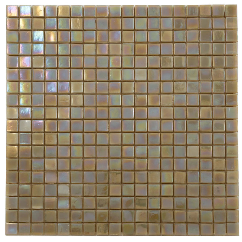 Ecru Beige 12x12 Glossy Uniform Square Glass Mosaic Tile (20 pack, 18.69 sq ft/case) by Apollo Tile