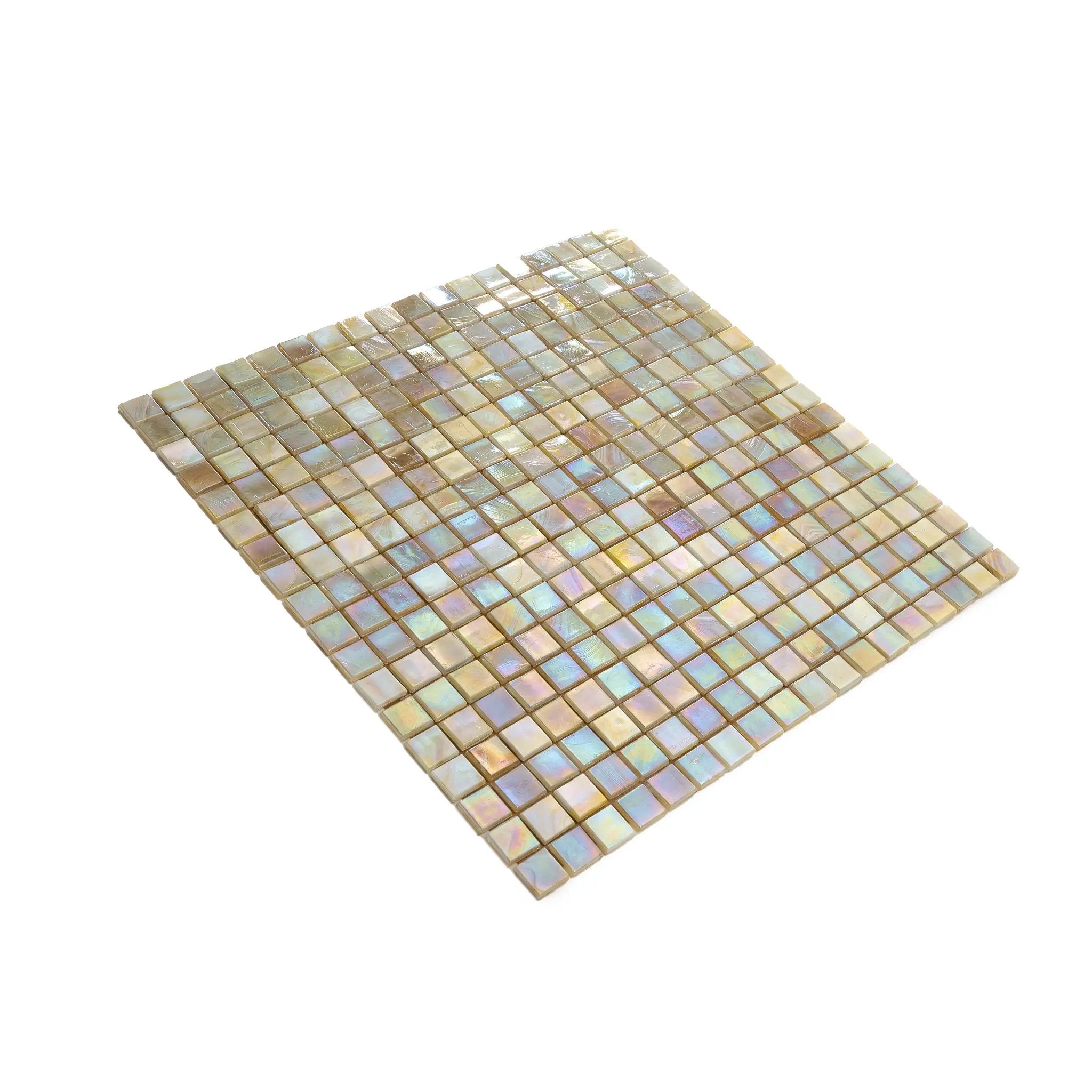 Bisque Beige 12x12 Glossy Uniform Square Glass Mosaic Tile (20 pack, 18.69 sq ft/case) by Apollo Tile