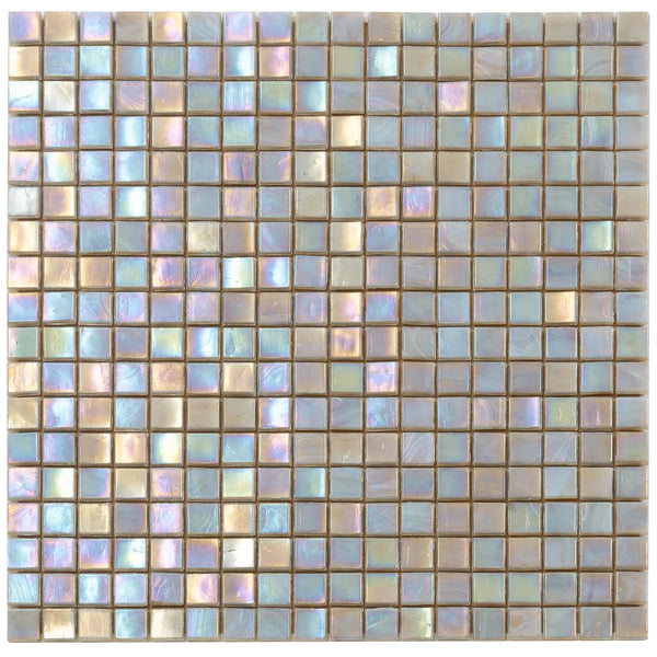 Hazelnut Beige 12x12 Glossy Uniform Square Glass Mosaic Tile (20 pack, 18.69 sq ft/case)