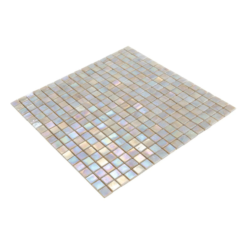 Hazelnut Beige 12x12 Glossy Uniform Square Glass Mosaic Tile (20 pack, 18.69 sq ft/case) by Apollo Tile