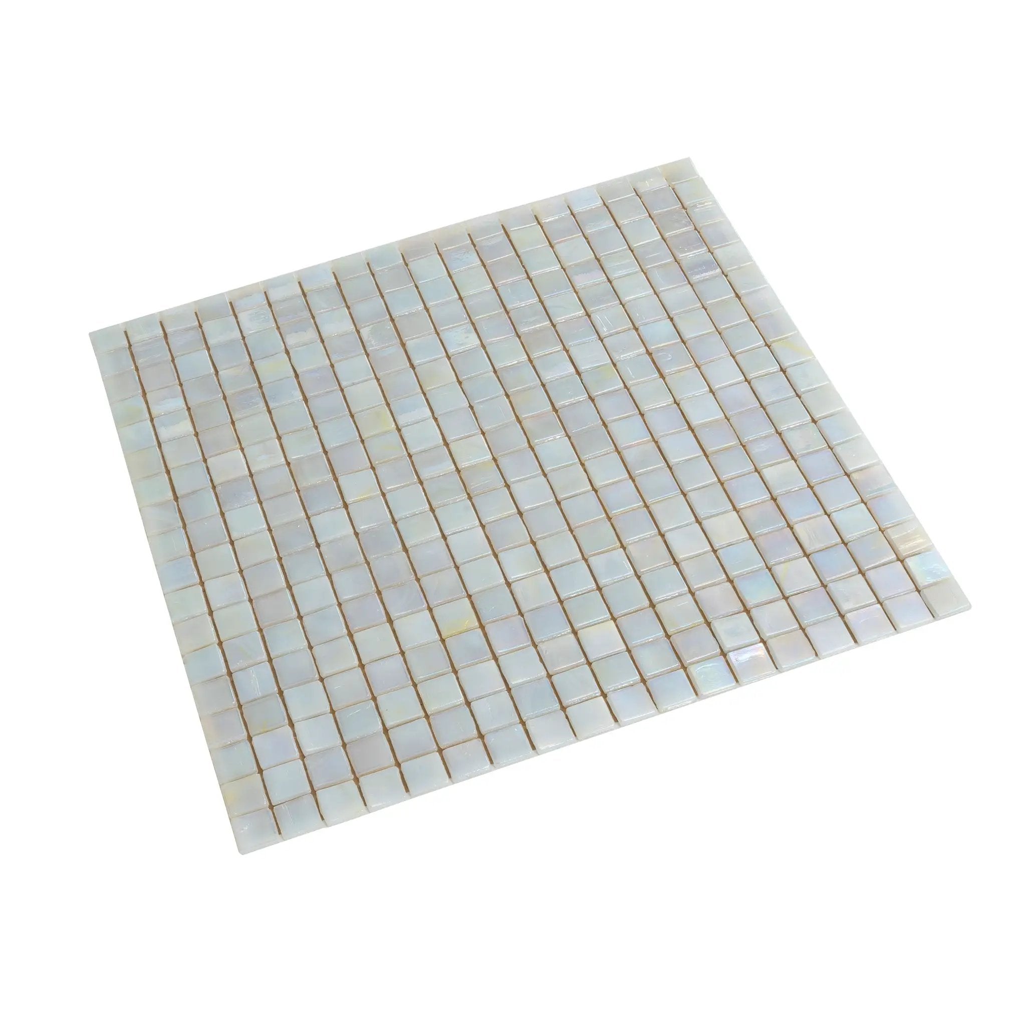 Light Beige 12x12 Glossy Uniform Square Glass Mosaic Tile (20 pack, 18.69 sq ft/case) by Apollo Tile