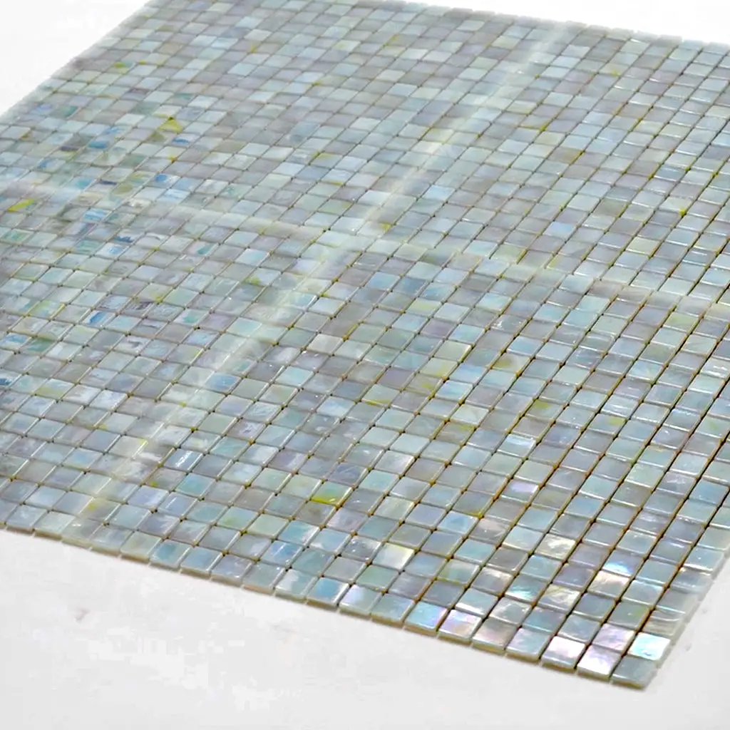Light Beige 12x12 Glossy Uniform Square Glass Mosaic Tile (20 pack, 18.69 sq ft/case) by Apollo Tile