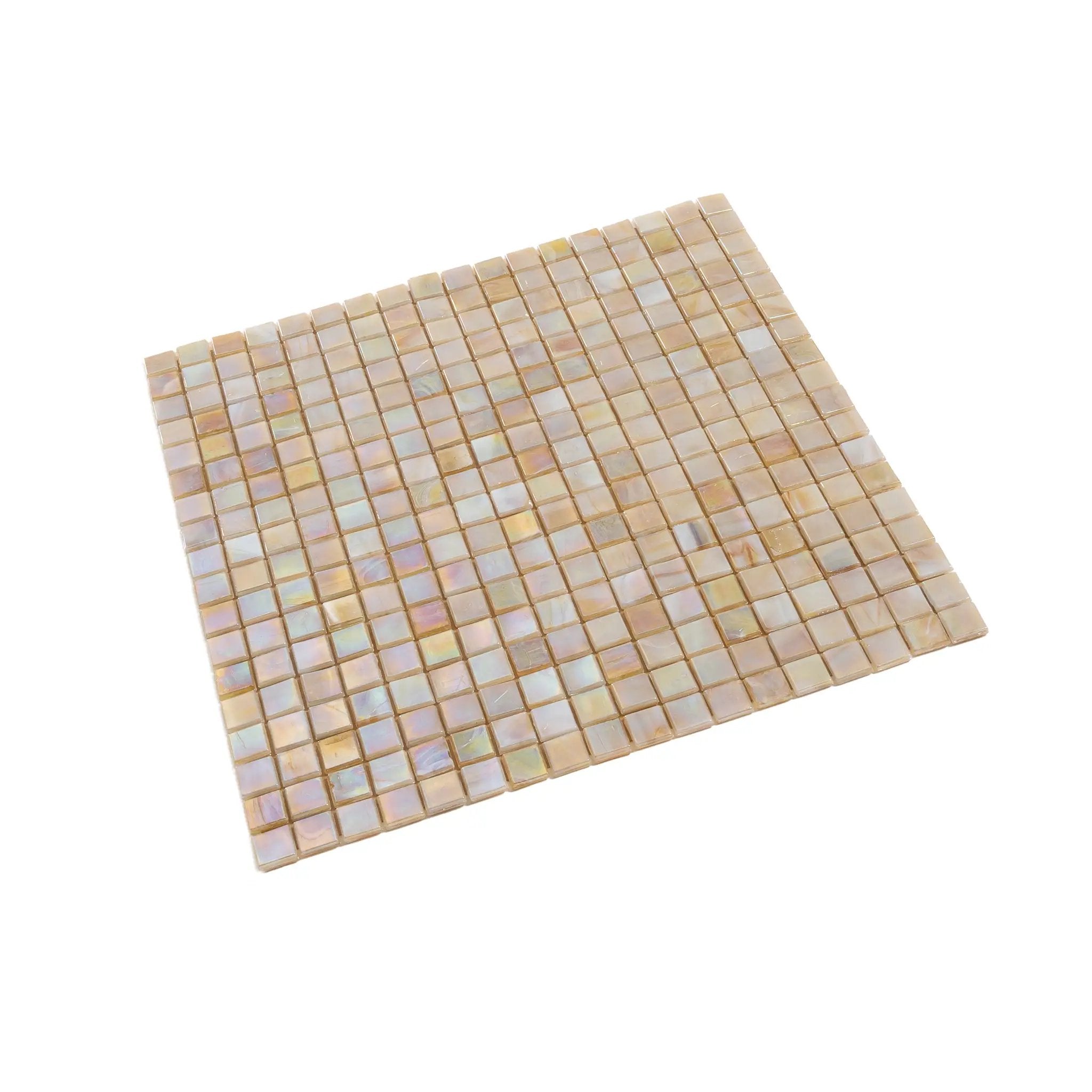Caramel Beige 12x12 Glossy Uniform Square Glass Mosaic Tile (20 pack, 18.69 sq ft/case) by Apollo Tile