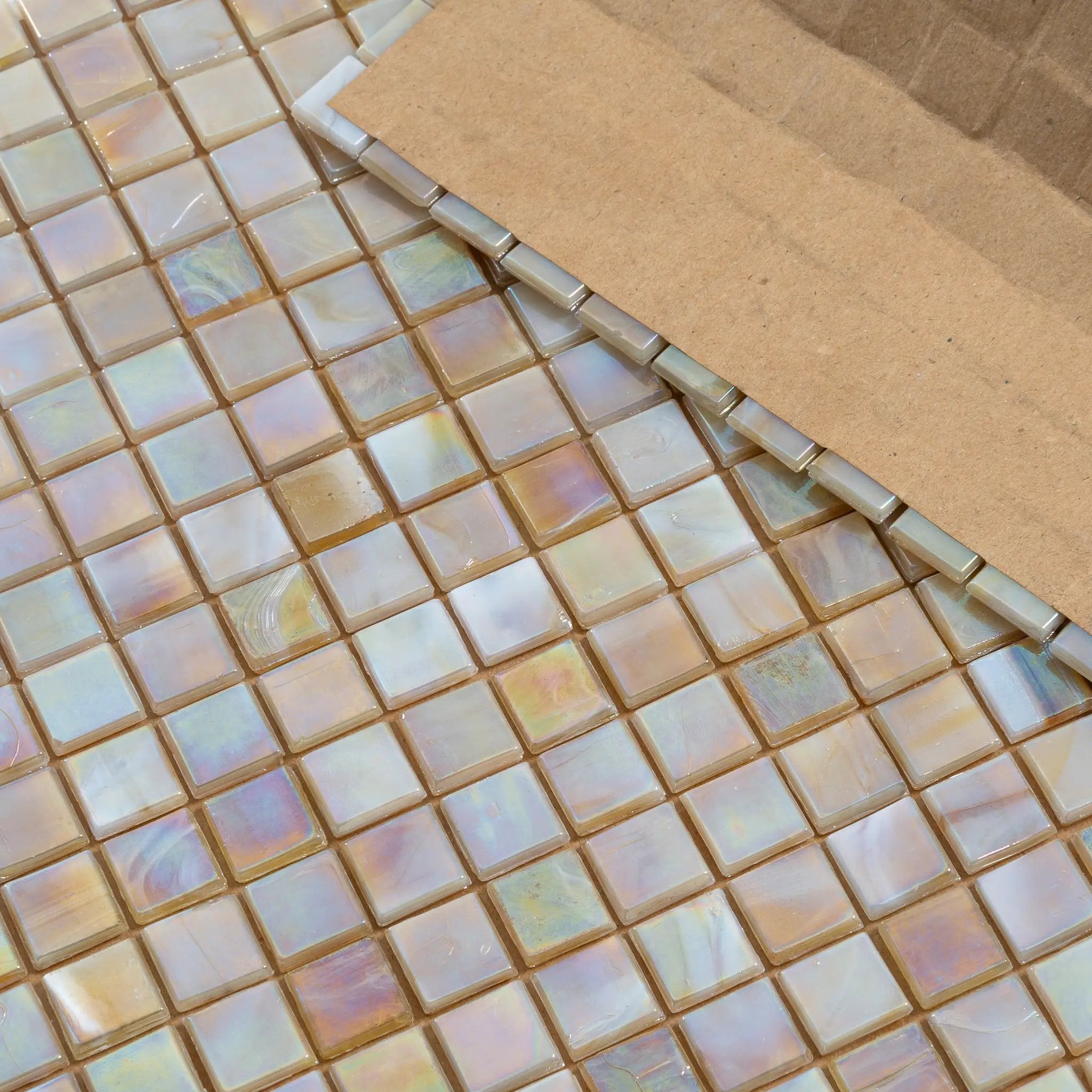 Caramel Beige 12x12 Glossy Uniform Square Glass Mosaic Tile (20 pack, 18.69 sq ft/case) by Apollo Tile