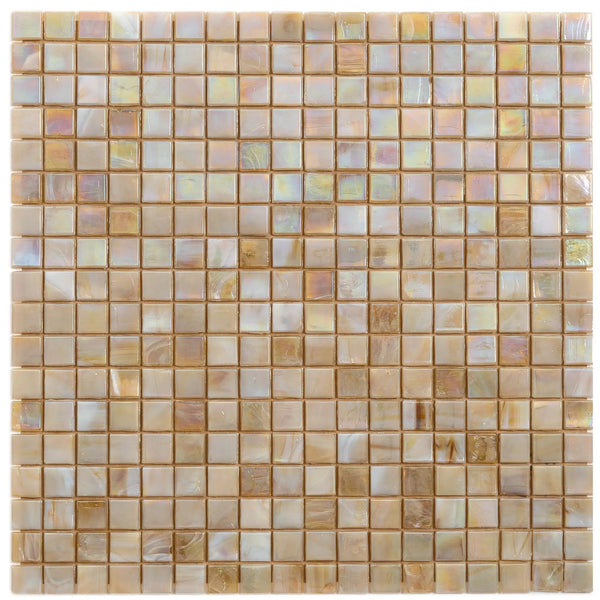 Caramel Beige 12x12 Glossy Uniform Square Glass Mosaic Tile (20 pack, 18.69 sq ft/case)
