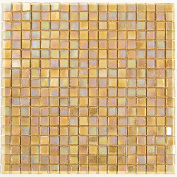 Light Shimmer Beige 12x12 Glossy Uniform Square Glass Mosaic Tile (20 pack, 18.69 sq ft/case)