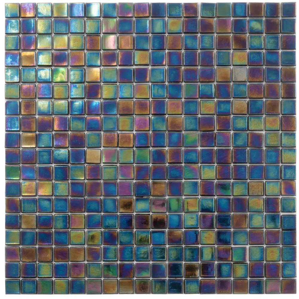 Shimmer Multi Blue 12x12 Glossy Uniform Square Glass Mosaic Tile (20 pack, 18.69 sq ft/case) by Apollo Tile