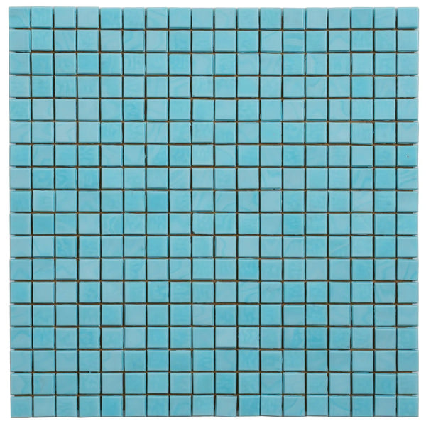 Sky Blue 12x12 Glossy Uniform Square Glass Mosaic Tile (20 pack, 18.69 sq ft/case)