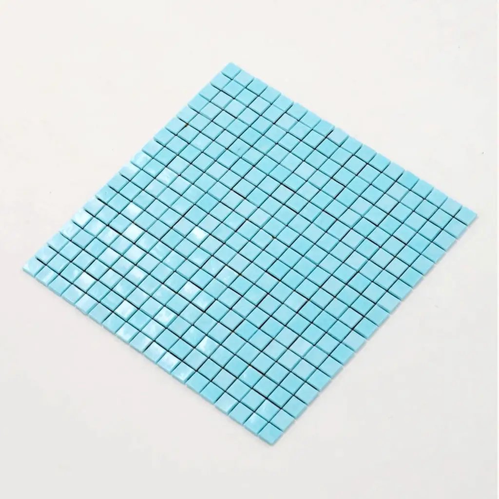 Sky Blue 12x12 Glossy Uniform Square Glass Mosaic Tile (20 pack, 18.69 sq ft/case) by Apollo Tile
