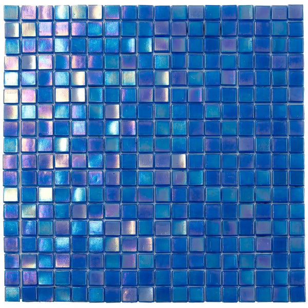 Azure Blue 12x12 Glossy Uniform Square Glass Mosaic Tile (20 pack, 18.69 sq ft/case)