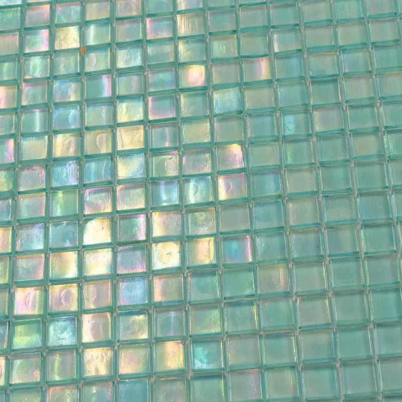 Sea Green 12x12 Glossy Uniform Square Glass Mosaic Tile (20 pack, 18.69 sq ft/case) by Apollo Tile