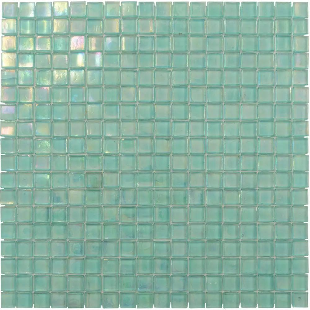 Sea Green 12x12 Glossy Uniform Square Glass Mosaic Tile (20 pack, 18.69 sq ft/case) by Apollo Tile