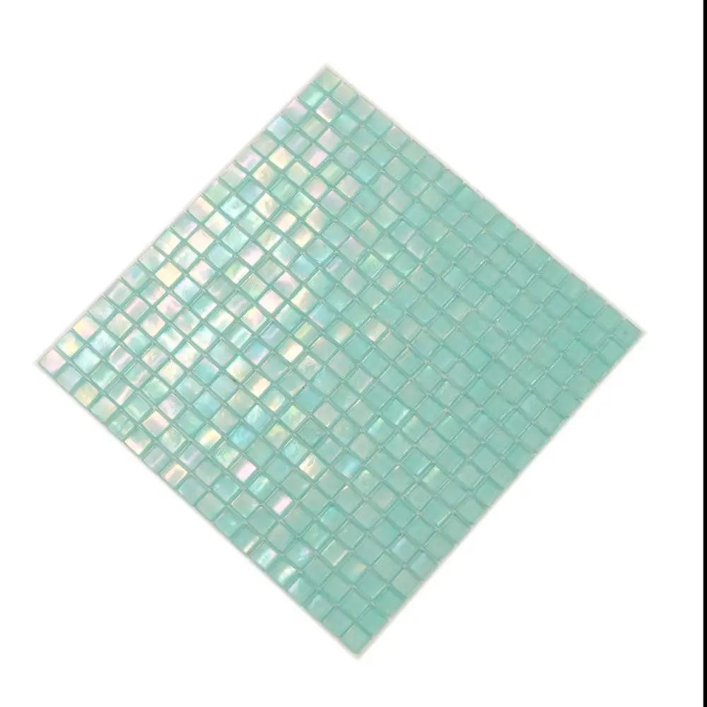 Sea Green 12x12 Glossy Uniform Square Glass Mosaic Tile (20 pack, 18.69 sq ft/case) by Apollo Tile