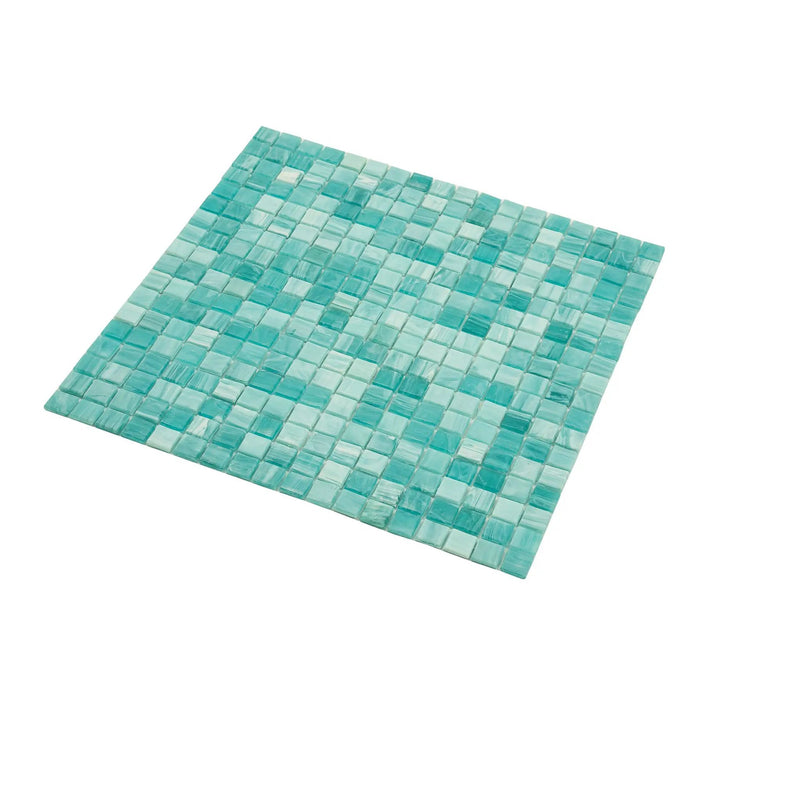 Aqua Green 12x12 Glossy Uniform Square Glass Mosaic Tile (20 pack, 18.69 sq ft/case) by Apollo Tile