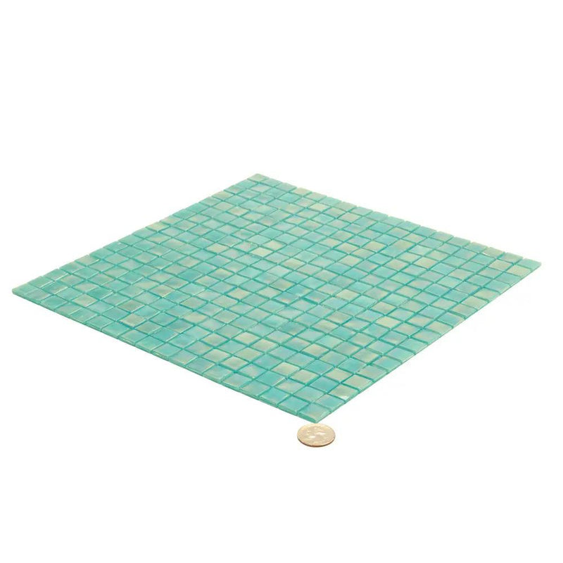 Dark Ocean Green 12x12 Glossy Uniform Square Glass Mosaic Tile (20 pack, 18.69 sq ft/case) by Apollo Tile