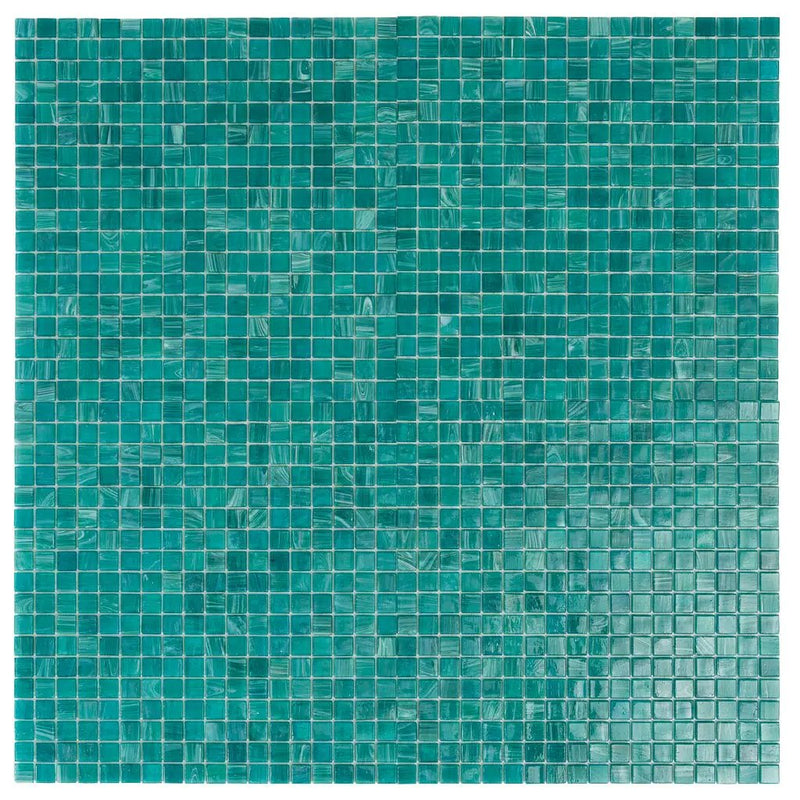 Cerulean Green 12x12 Glossy Uniform Square Glass Mosaic Tile (20 pack, 18.69 sq ft/case) by Apollo Tile