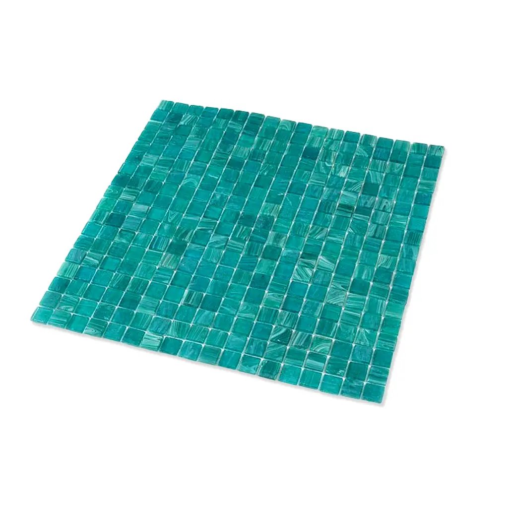 Cerulean Green 12x12 Glossy Uniform Square Glass Mosaic Tile (20 pack, 18.69 sq ft/case) by Apollo Tile
