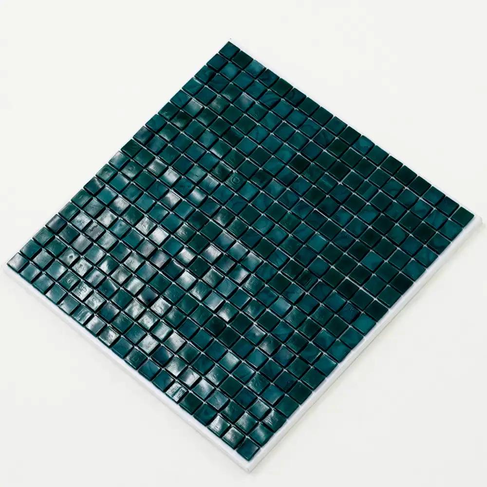Dark Green 12x12 Glossy Uniform Square Glass Mosaic Tile (20 pack, 18.69 sq ft/case) by Apollo Tile