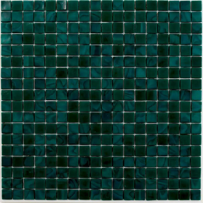 Dark Green 12x12 Glossy Uniform Square Glass Mosaic Tile (20 pack, 18.69 sq ft/case) by Apollo Tile