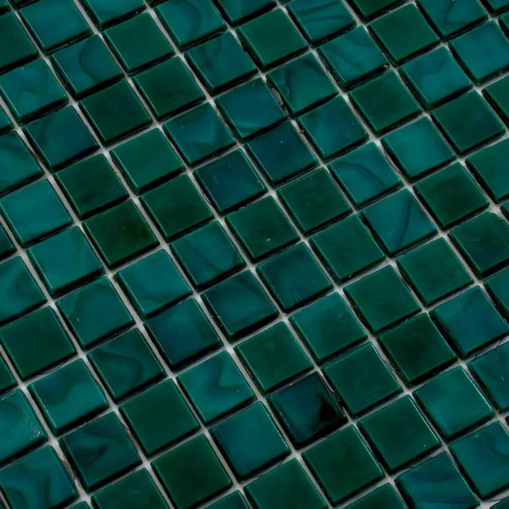 Dark Green 12x12 Glossy Uniform Square Glass Mosaic Tile (20 pack, 18.69 sq ft/case) by Apollo Tile