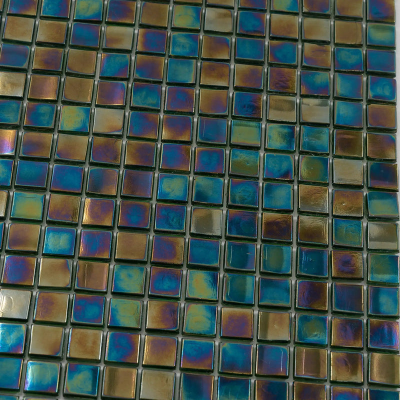 Rainbow Green 12x12 Glossy Uniform Square Glass Mosaic Tile (20 pack, 18.69 sq ft/case) by Apollo Tile