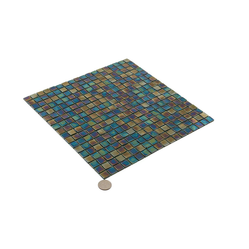 Rainbow Green 12x12 Glossy Uniform Square Glass Mosaic Tile (20 pack, 18.69 sq ft/case) by Apollo Tile
