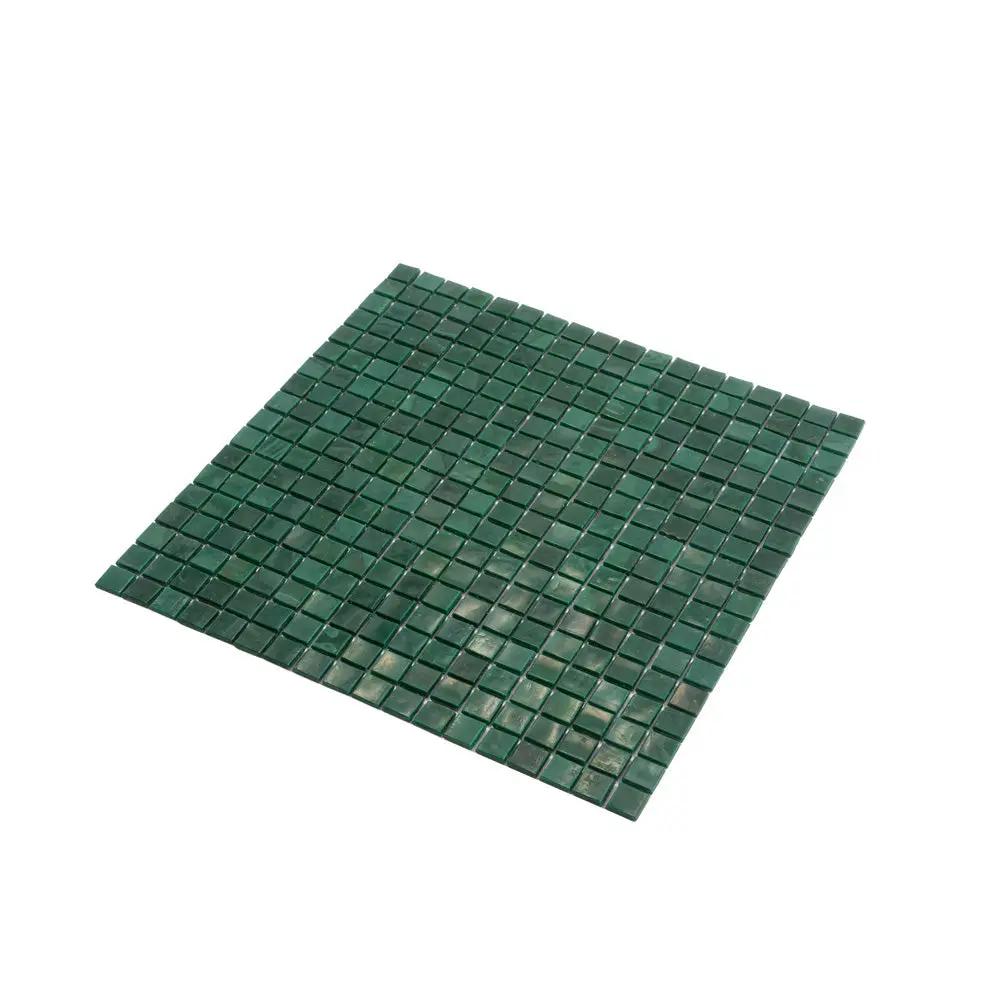 Bottle Green 12x12 Glossy Uniform Square Glass Mosaic Tile (20 pack, 18.69 sq ft/case) by Apollo Tile