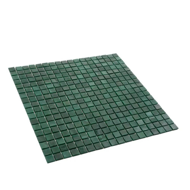 Bottle Green 12x12 Glossy Uniform Square Glass Mosaic Tile (20 pack, 18.69 sq ft/case) by Apollo Tile